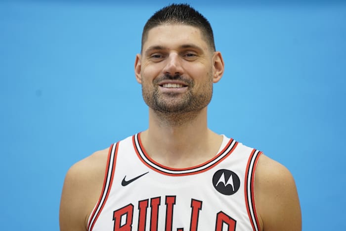 Chicago Bulls center Nikola Vucevic (9) during Chicago Bulls Media Day